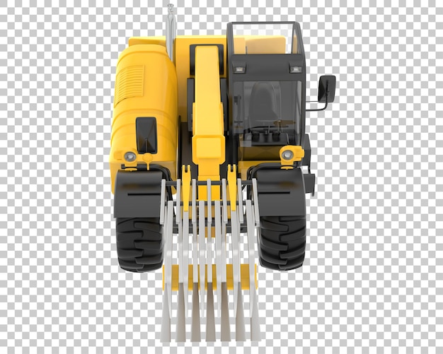 PSD forest machine on transparent background 3d rendering illustration