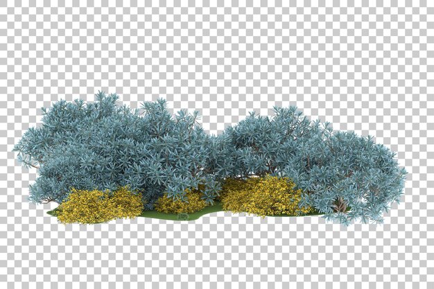Лес на прозрачном фоне. 3D-рендеринг - иллюстрация