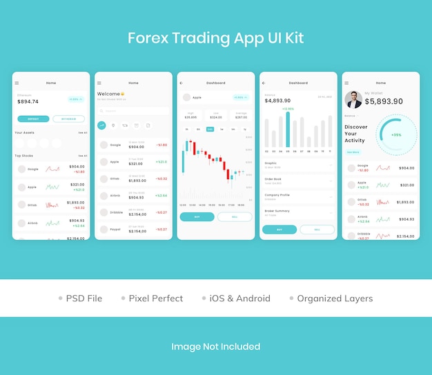 Forex trading app ui kit