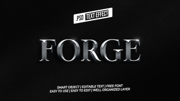 FORGE - Metallic Text Effect