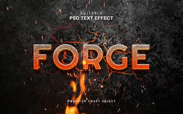 PSD forge text effect