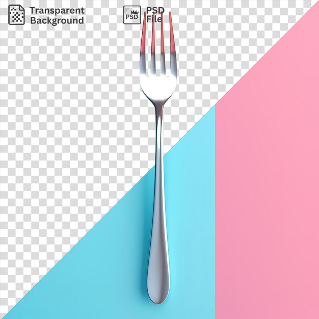 PSD fork and spoon on a blue background