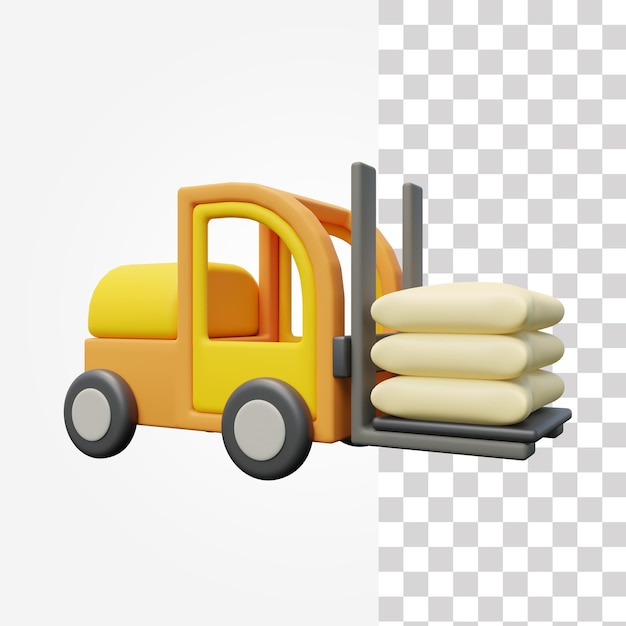 Forklift 3d icon