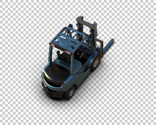 Forklift geïsoleerd op de achtergrond 3d-rendering illustratie