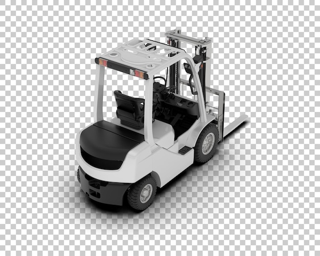 Forklift geïsoleerd op de achtergrond 3d-rendering illustratie