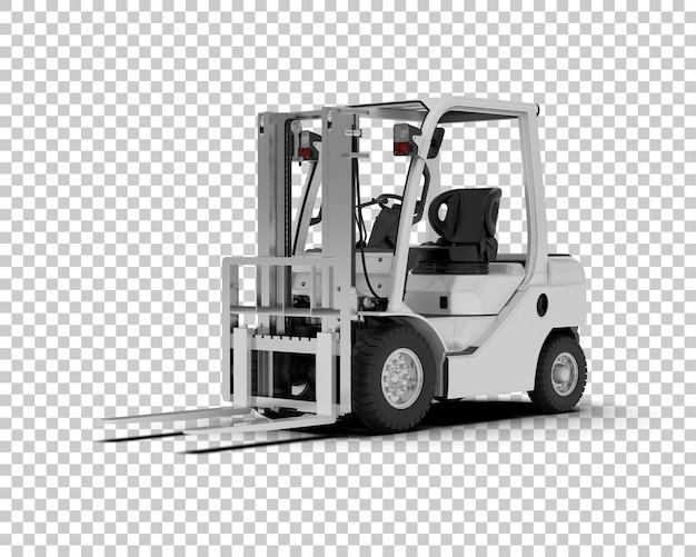 PSD forklift geïsoleerd op de achtergrond 3d-rendering illustratie