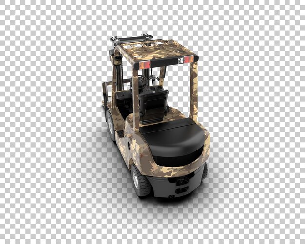 Forklift isolated on background 3d rendering illustration