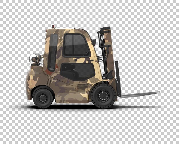 PSD forklift isolated on background 3d rendering illustration