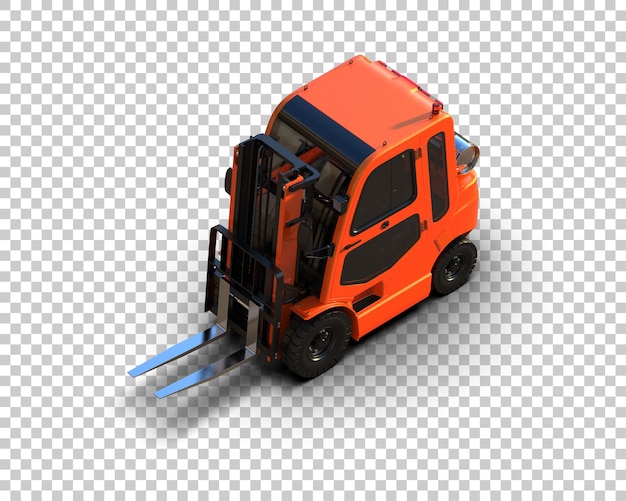 PSD forklift isolated on background 3d rendering illustration