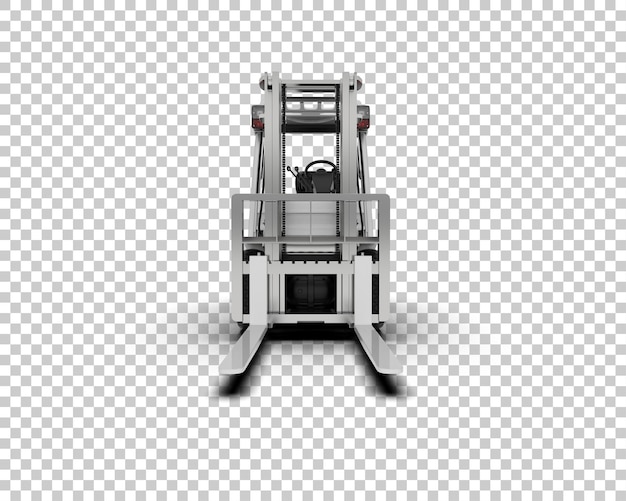 PSD forklift isolated on background 3d rendering illustration