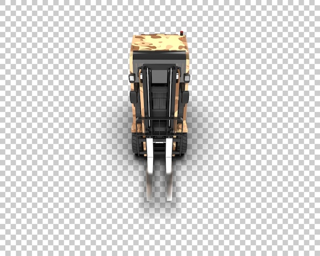 Forklift isolated on background 3d rendering illustration