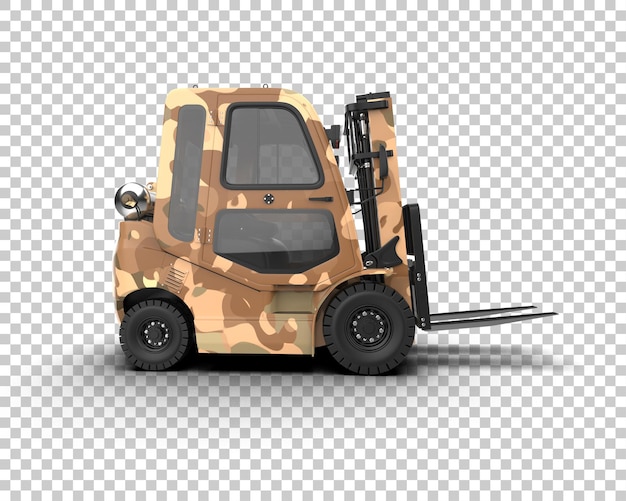 PSD forklift isolated on background 3d rendering illustration