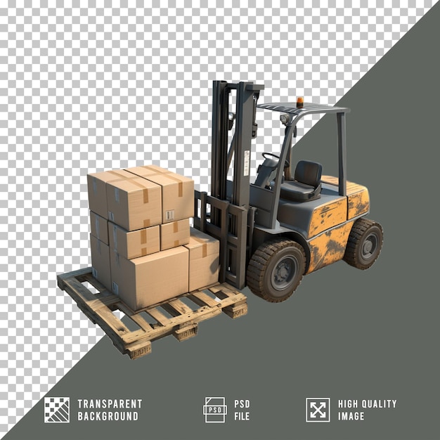 forklift on transparent background
