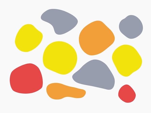 Form fargerike abstrakte former flytende håndtegnet organisk former doodle illustrasjon sømløs