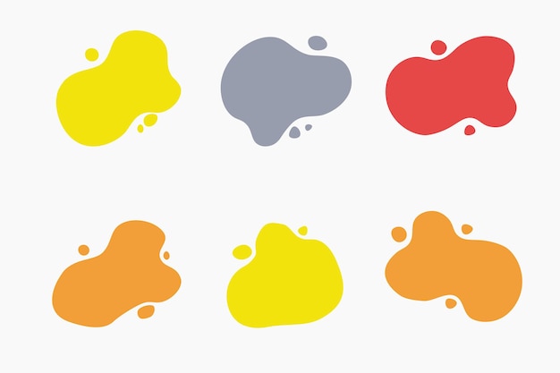 Form farverige abstrakte former flydende håndtegnede organiske former doodle illustration sømløs