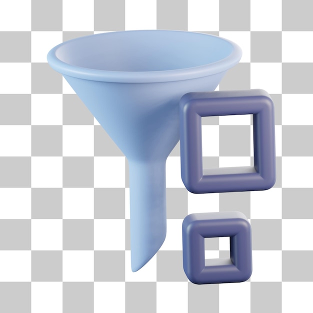 Form sorter synkende rekkefølge 3D-ikon