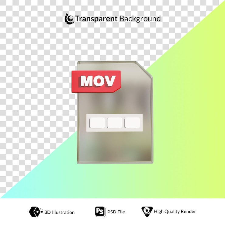 PSD format file icon 3d illustration