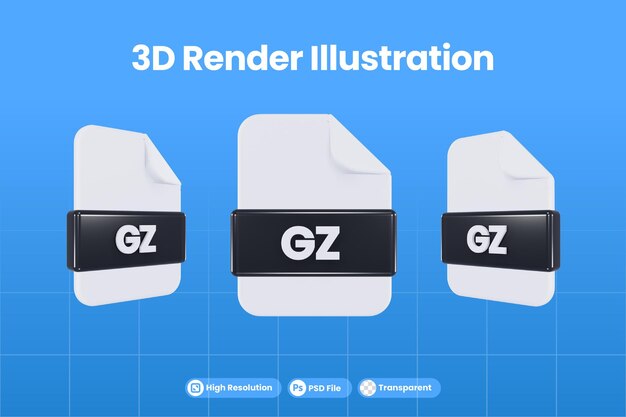 Format Pliku Ikony Renderowania 3d Gz