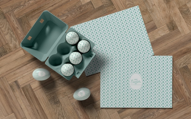 PSD formwork with eggs on table