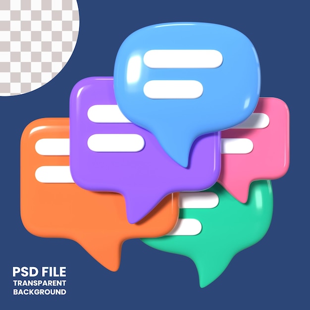 PSD Икона 3d-иллюстрации форума