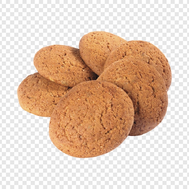 Foto boter koekjes noten op de geïsoleerde op doorzichtige achtergrond