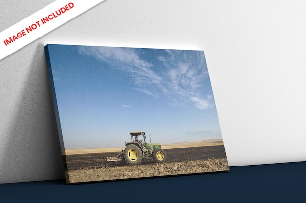 Foto canvas zijaanzicht mockup