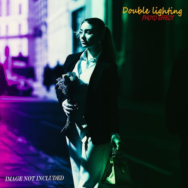 Foto-effect met dubbele verlichting