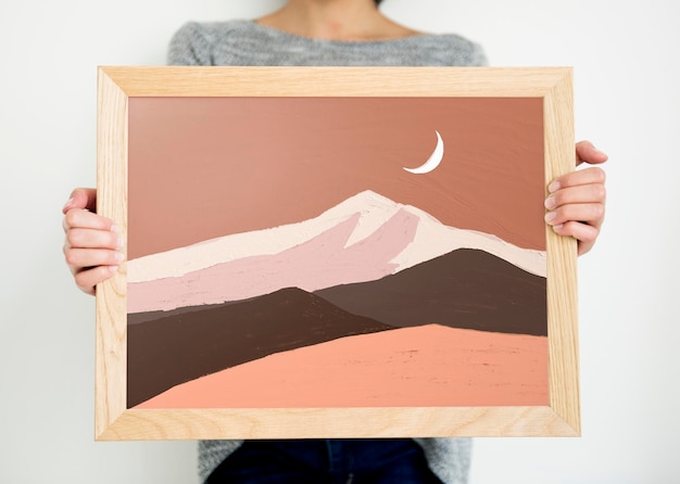 Foto frame mockup esthetische huisdecoratie psd