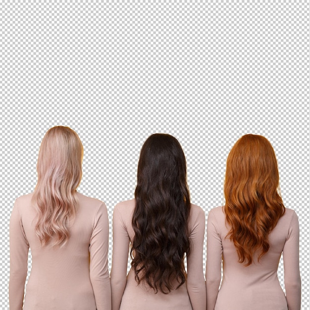 Foto van drie jonge dames.