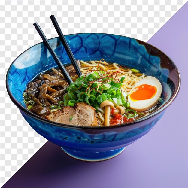 PSD foto van een kom japanse ramen.