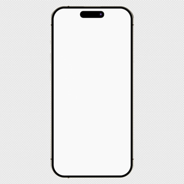 PSD foto van een witte smartphone of mobiele telefoon zonder achtergrond