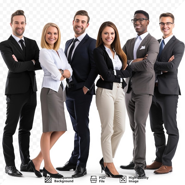 PSD foto van gelukkige zakenlieden professionals zakenlieden geïsoleerd op wit