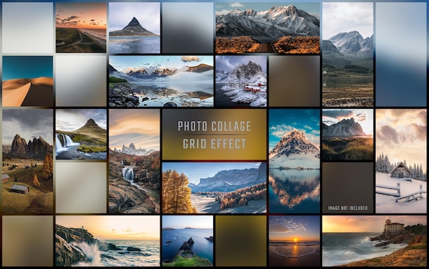 PSD fotocollage frame-effect mockup