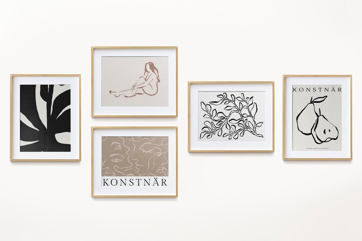 PSD fotoframes mockup wanddecoratie psd