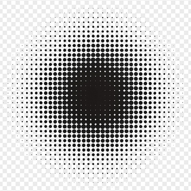 Fotoğraf Efekti için Şeffaf Arka Planda İzole Edilmiş Ayrıntılı Halftone Efekti
