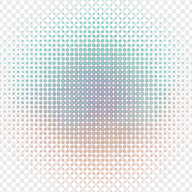Fotoğraf Efekti için Şeffaf Arka Planda İzole Edilmiş Ayrıntılı Halftone Efekti