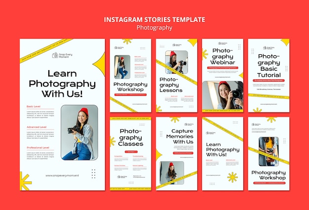PSD fotografie lessen instagram verhalen collectie