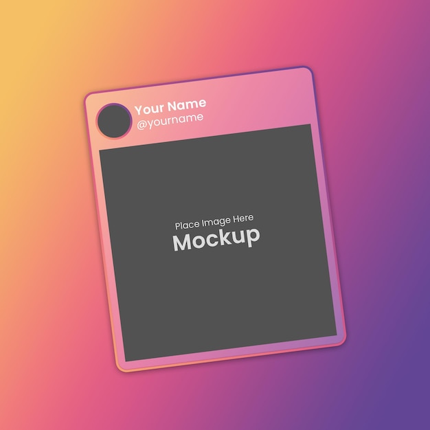 Fotolijst instagram post mockup