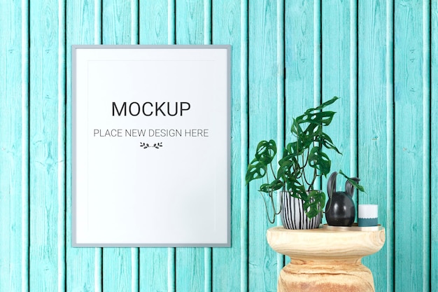 Fotolijst mockup 3D-gerenderde afbeelding