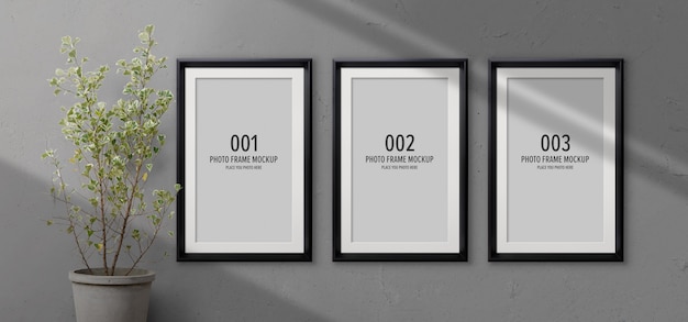 Fotolijsten mockup met schaduw