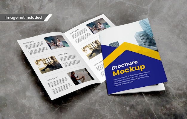 Fotorealistische tweevoudige brochure of tijdschriftmodel