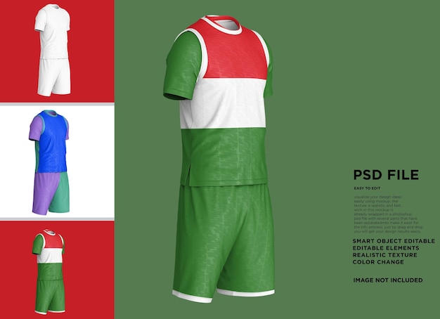 PSD modello di kit da calcio