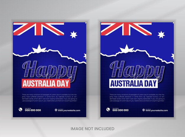 Foundation of australia day poster design template