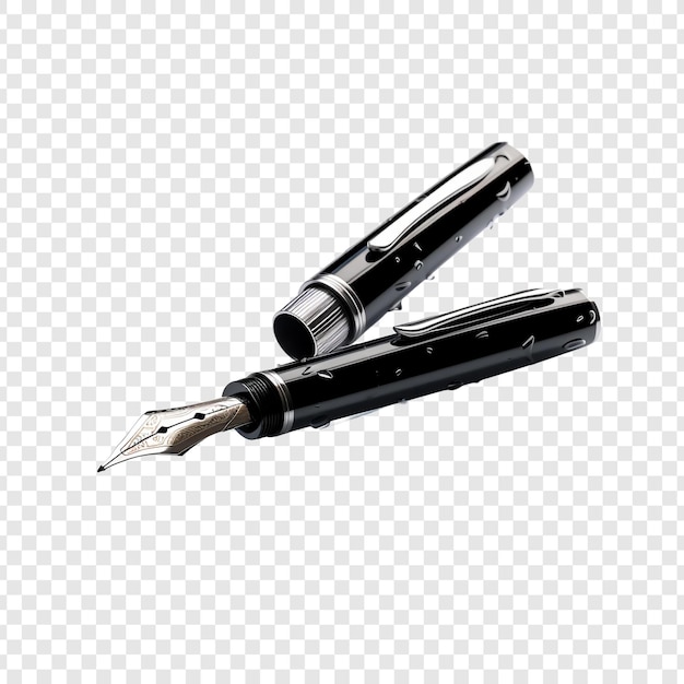 Fountain pen isolated on transparent background