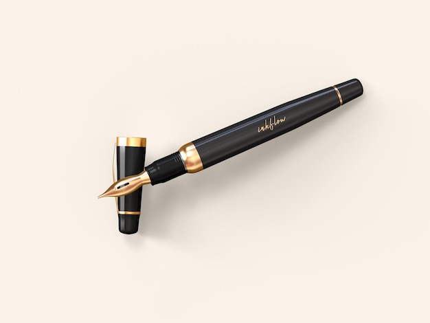 fountain pen stationery branding mockup