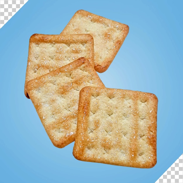 Four crackers psd transparent background