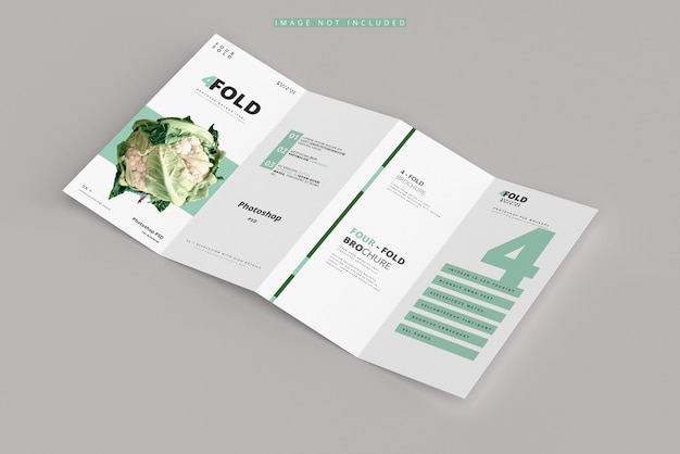 Four-fold brochure mockup