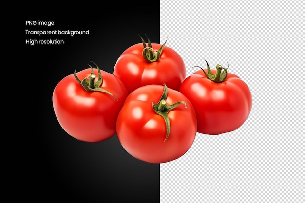 Four tomato collection in isolated background