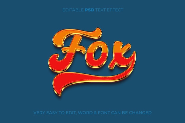 Fox 3d text effect