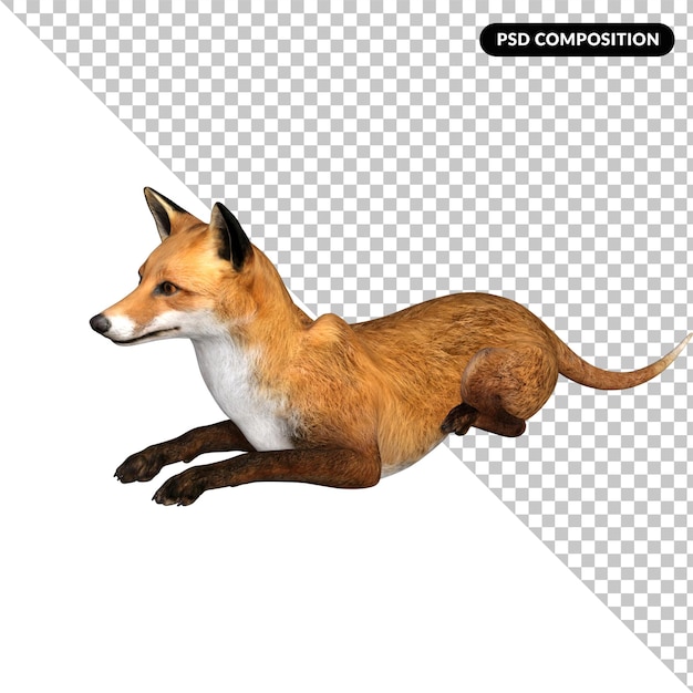 PSD キツネの動物キャラクター